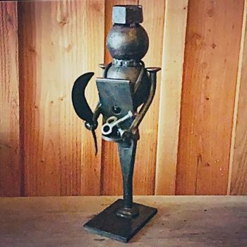 「‘Garçon Boucher’」というタイトルの彫刻 Rémy Rivetによって, オリジナルのアートワーク, 金属