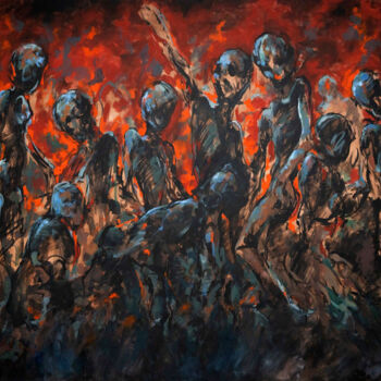 Schilderij getiteld "Nature in Human Nat…" door Datis Golmakani, Origineel Kunstwerk, Acryl