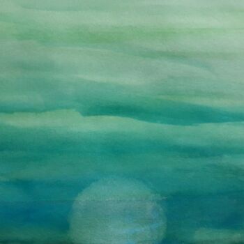Painting titled "soleil levant" by Helene Beugras, Original Artwork, Watercolor