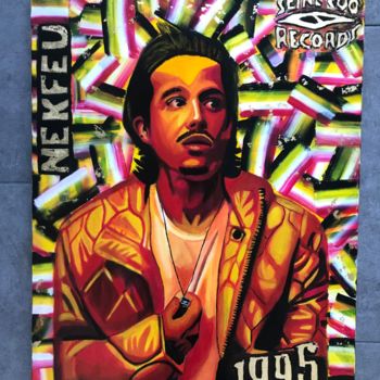Malarstwo zatytułowany „Nekfeu” autorstwa Maxime Rougié, Oryginalna praca, Akryl