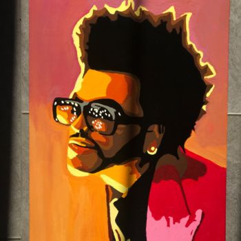 Malarstwo zatytułowany „The weeknd” autorstwa Maxime Rougié, Oryginalna praca, Akryl