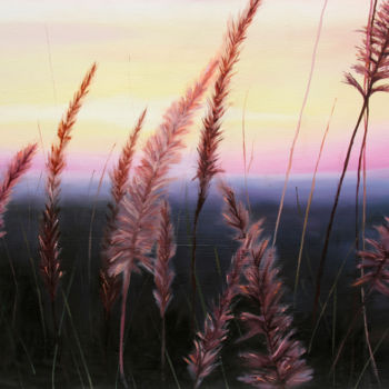 제목이 "Summer Evening"인 미술작품 Dinara Aristo로, 원작, 기름