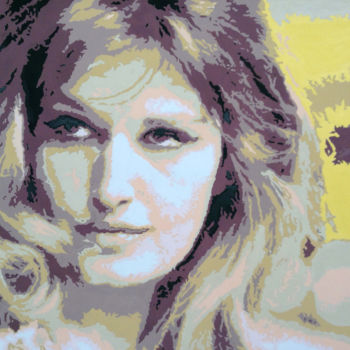 绘画 标题为“Dalida” 由Hans Veltman, 原创艺术品, 油 安装在木质担架架上