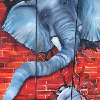 Painting titled "6 tonnes dans 150x9…" by Fleurlise Artiste Peintre Et Sculpteur, Original Artwork, Acrylic