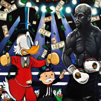 Peinture intitulée "Fight for Cash" par Kevin Bardin, Œuvre d'art originale, Acrylique