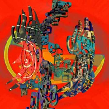 数字艺术 标题为“Altar For Peace 98” 由Alberto Cerritos, 原创艺术品, 其他