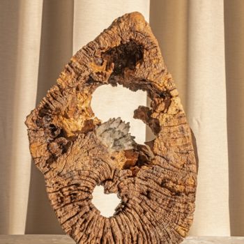 Γλυπτική με τίτλο "Oak sculpture with…" από Jozef Sedmak, Αυθεντικά έργα τέχνης, Ξύλο