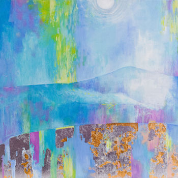 Pintura titulada "On the crater. Icel…" por Olya Yatsenko, Obra de arte original, Oleo