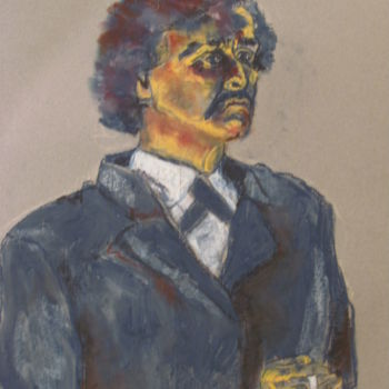 Drawing titled "Monsieur - Mister" by Marijo Ponce Fest, Original Artwork, Pastel