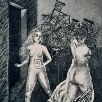 印花与版画 标题为“Reminescence” 由Isabelle Desaulty, 原创艺术品, 蚀刻