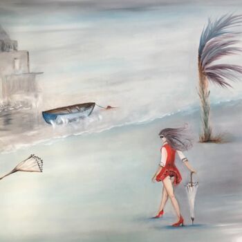 Painting titled "Dans le vent" by Fleurlise Artiste Peintre Et Sculpteur, Original Artwork, Acrylic