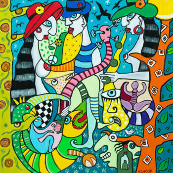 Painting titled "DOUCE AMBIANCE" by Henri Wojcik, Original Artwork, Acrylic