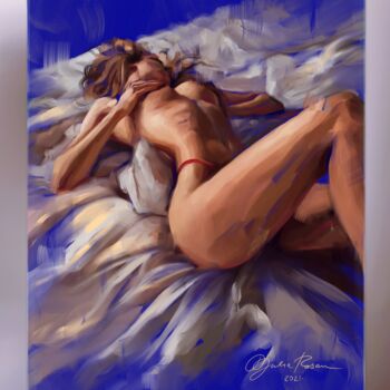 Digitale Kunst getiteld "Sweet Dream" door Yulia Rossan, Origineel Kunstwerk, Digitaal Schilderwerk Gemonteerd op Frame voor…