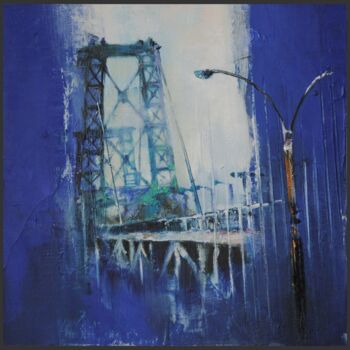 Schilderij getiteld "Invitation au voyage" door Jicé, Origineel Kunstwerk, Olie Gemonteerd op Houten paneel