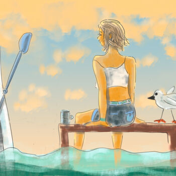 Digital Arts titled "She does not wait.…" by Anna Zorina, Original Artwork, 2D Digital Work