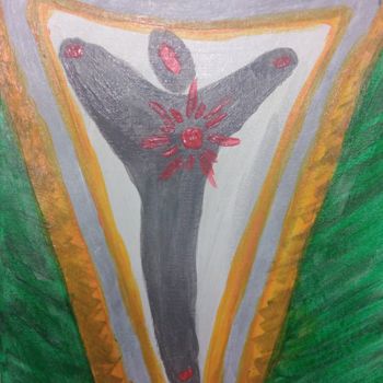 Painting titled "Resurrection" by Massimo Ferrini, Original Artwork, Acrylic Mounted on Wood Stretcher frame