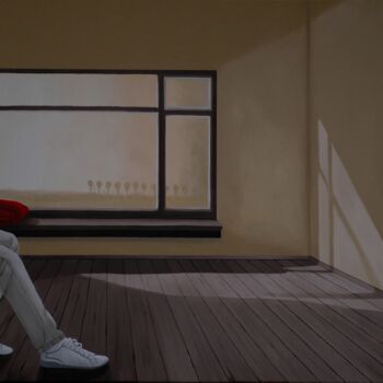 Painting titled "Waiting for the fur…" by Peter Seminck, Original Artwork, Oil
