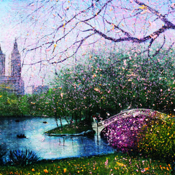 Peinture intitulée "New York - central…" par Elika Dessapt, Œuvre d'art originale, Acrylique
