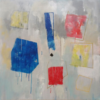 Painting titled "Forms 3" by Luis Medina, Original Artwork, Acrylic Mounted on Wood Stretcher frame
