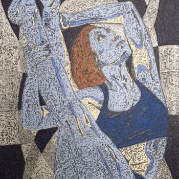 Peinture intitulée "TOMBÉ DU CIEL" par Marjinal Artiste Peintre Décalé Français, Œuvre d'art originale, Acrylique