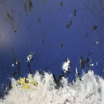 Painting titled "First daffodils und…" by Sylvie Hamou, Original Artwork, Acrylic