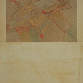 Collages titled "Structures de papier" by Christiane Seguin, Original Artwork, Acrylic Mounted on Wood Panel