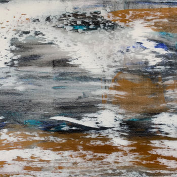 Painting titled "40X50cm. | Abstract…" by Ilze Ergle-Vanaga, Original Artwork, Acrylic