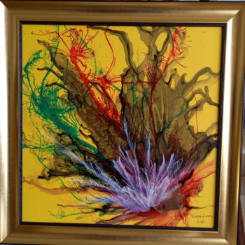 Pintura intitulada "Big Bang Of Colours" por Valdas Nariunas, Obras de arte originais, Tinta Montado em Alumínio