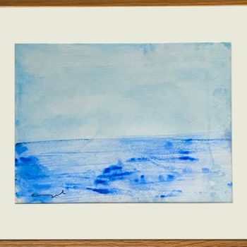 Painting titled "Aquarelle Marine Ab…" by Norbert Engel, Original Artwork, Watercolor