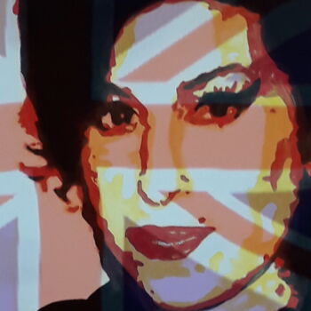 Digitale Kunst mit dem Titel "Amy GB" von Patrick Mauxion (MAUX), Original-Kunstwerk, 2D digitale Arbeit Auf Andere starre P…