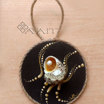 Collages getiteld "Space flower, tiny…" door Anastasia Anait, Origineel Kunstwerk, Acryl