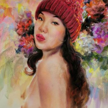 Schilderij getiteld "Love Series : Wish…" door Vanessa Chyi, Origineel Kunstwerk, Aquarel