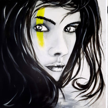 Painting titled "Femmes "Triptique"" by Saf'Art, Original Artwork, Acrylic