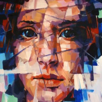 제목이 "PINK PORTRAIT"인 미술작품 Aleksandr Ilichev로, 원작, 아크릴