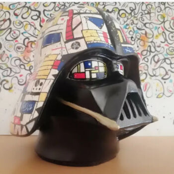 Sculpture intitulée "DARTH VADER No. II" par Pinoc, Œuvre d'art originale, Plâtre