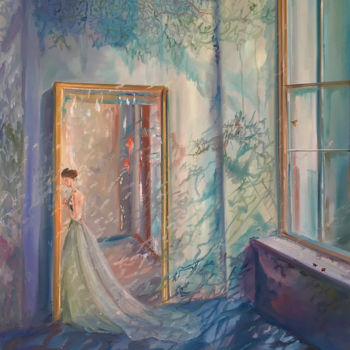 Schilderij getiteld "Butterfly Effect" door Lusie Schellenberg, Origineel Kunstwerk, Olie