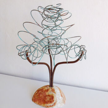 Sculpture titled "Arbre florit" by Pere Marti, Original Artwork, Metals