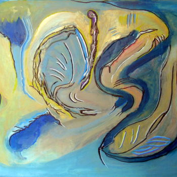 Peinture intitulée "RHAPSODIE EN BLEU" par Juan Luis Gandulfo, Œuvre d'art originale, Acrylique Monté sur Châssis en bois