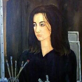 Ζωγραφική με τίτλο "Artist Jo Goldberg…" από Reginald Gray, Αυθεντικά έργα τέχνης, Λάδι