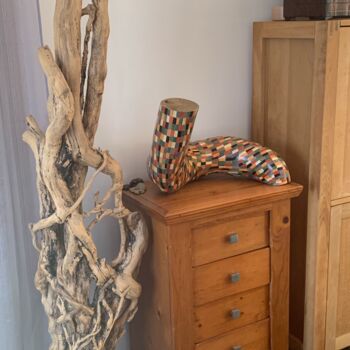 Collages titled "Vava" by Artkris, Original Artwork, Wood