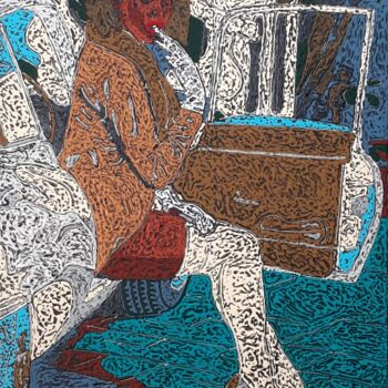 Peinture intitulée "QUEEN" par Marjinal Artiste Peintre Décalé Français, Œuvre d'art originale, Acrylique
