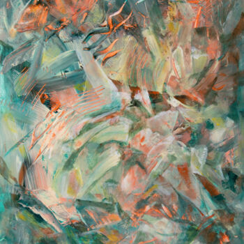 Pintura titulada "Ocean Depths" por Caren Keyser, Obra de arte original, Acrílico