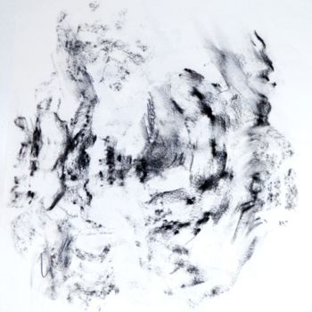 Peinture intitulée "Empreinte 2" par Jacqueline Pascaud, Œuvre d'art originale, Fusain
