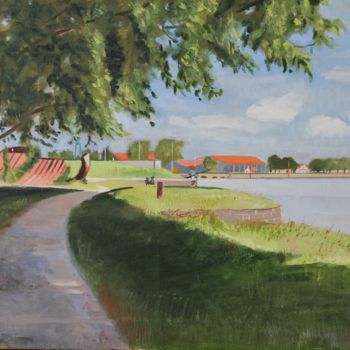 Pittura intitolato "N° 1166  Rochefort.…" da R. Cavalié, Opera d'arte originale, Olio Montato su Telaio per barella in legno