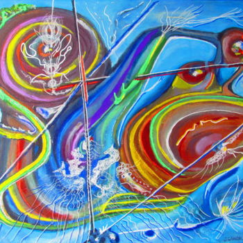 Peinture intitulée "MARE PROFONDO" par Juan Luis Gandulfo, Œuvre d'art originale, Acrylique Monté sur Châssis en bois
