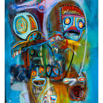 Painting titled "Paura" by Massimo Giorgi, Original Artwork, Acrylic