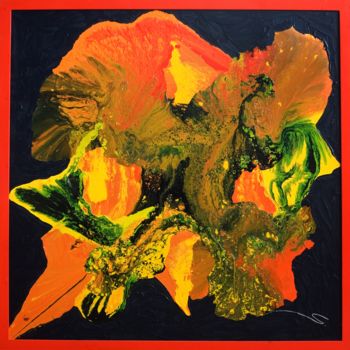 Painting titled "FLORA" by Sigrid Koerner, Original Artwork, Acrylic