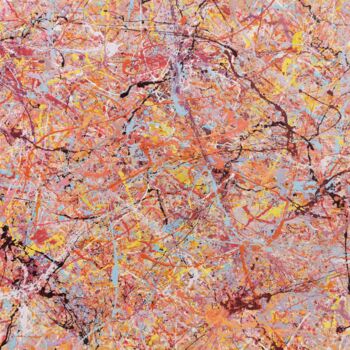Pintura intitulada "Disruptive Energy" por Luís Bastos, Obras de arte originais, Tinta de esmalte Montado em Armação em made…