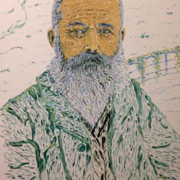 Peinture intitulée "Claude Monet" par Denizzio, Œuvre d'art originale, Huile