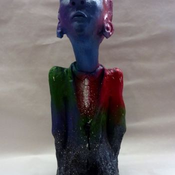 Sculpture intitulée "Qui suis je ? 1/8" par Saname, Œuvre d'art originale, Plâtre